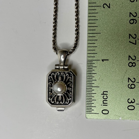 Anatoli Sterling Silver Pearl Locket Necklace - Picture 8 of 8